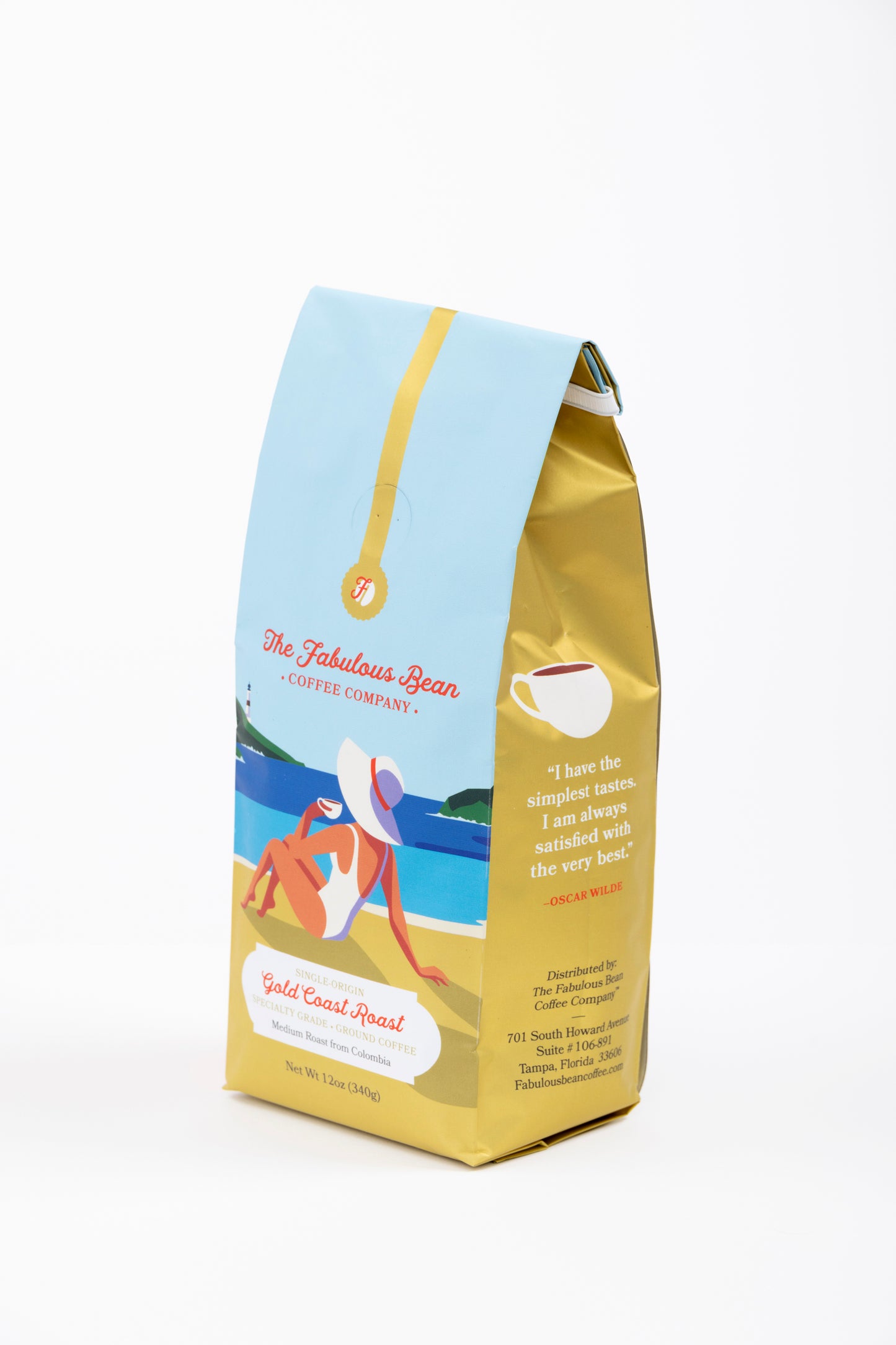 GOLD COAST ROAST - Medium Roast Specialty-Grade Single Origin Ground Coffee from Colombia  12 oz.