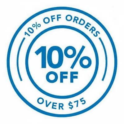 10% Off Badge for orders over $75