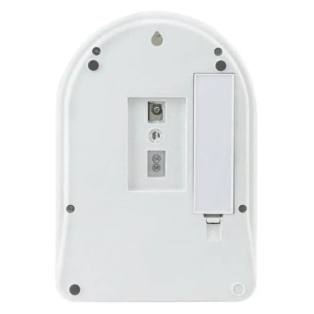 Underside of a digital kitchen scale that depicts battery location.