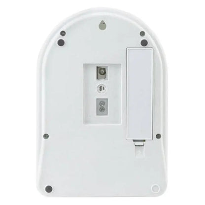 Underside of a digital kitchen scale that depicts battery location.
