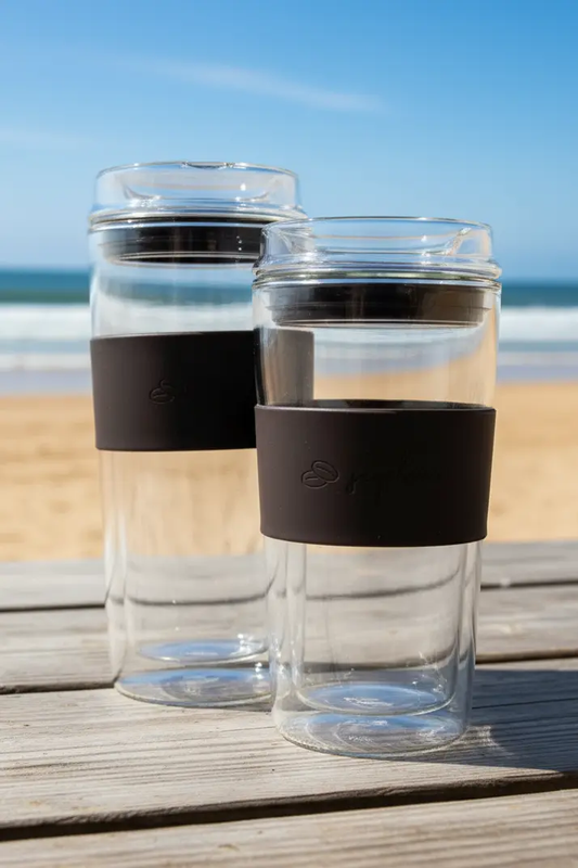 Siplux™ Hot and Cold Clear Glass Tumblers in 14- and 10-Ounce Sizes. 